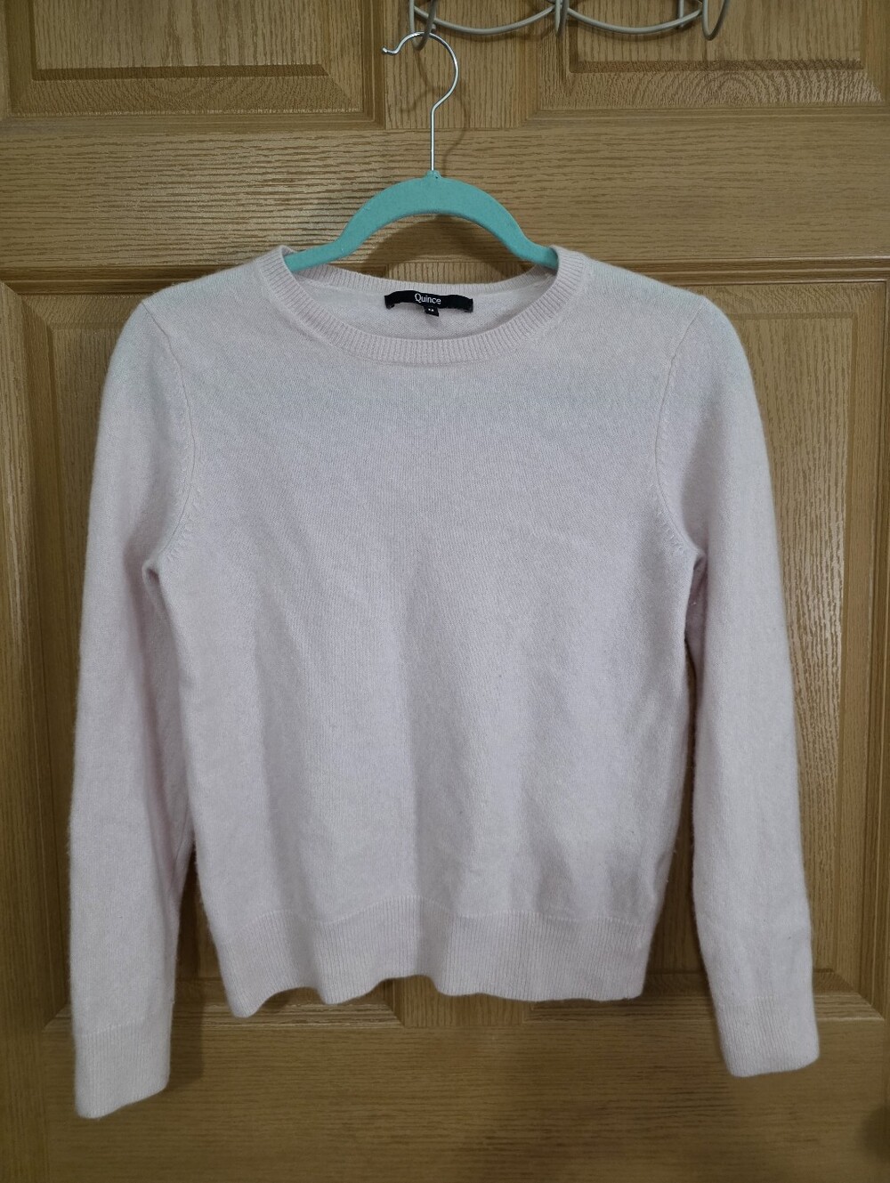 Quince 100% Mongolian Cashmere Crewneck Sweater – Blush Pink – Size M